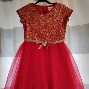 American Girl Holiday Red Dress Size 14